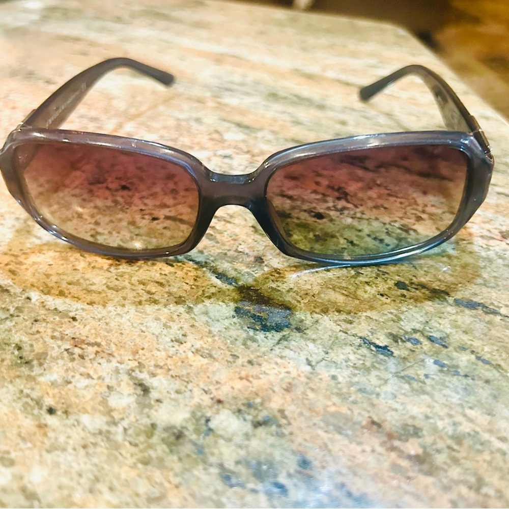 BVLGARI Vintage Rhinestones Logo Sunglasses- black/ dark purple.